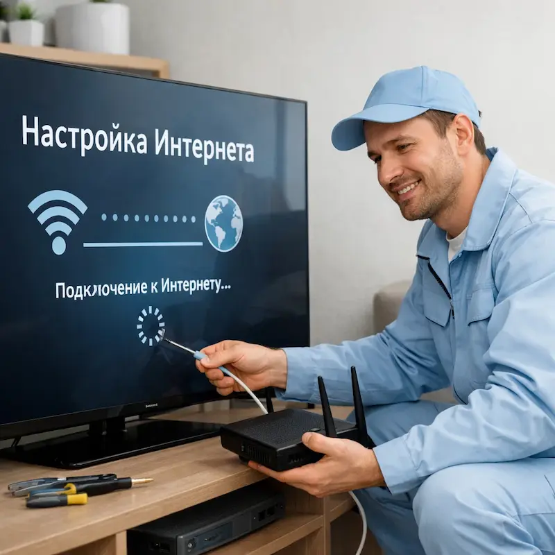 Настройка интернета на ТВ в Богородске